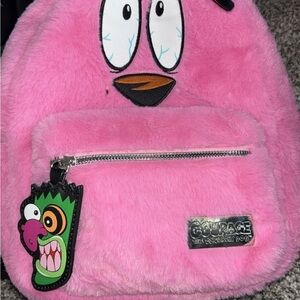 Courage the Cowardly Dog Pink Plush Backpack